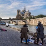 Peintres à Notre Dame de Paris